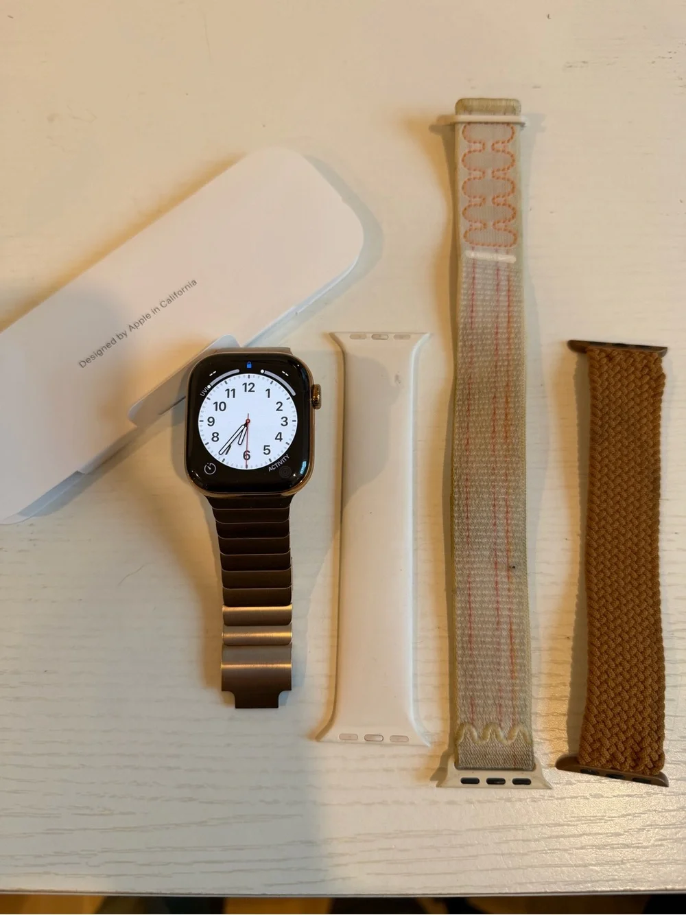 Apple Gold Titanium Smartwatch with Gold Link Bracelet 42mm